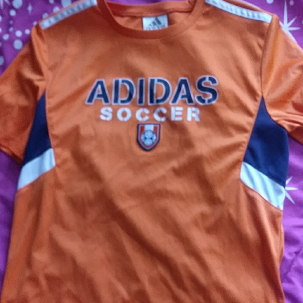 Adidas Orange Short-Sleved T-shirt